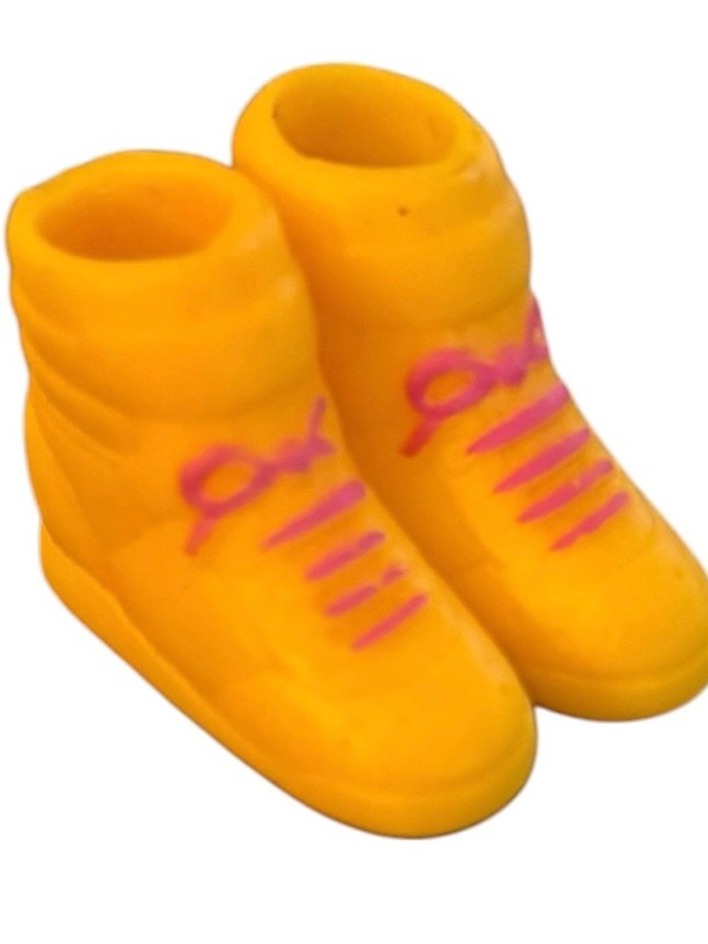 VTG 1987 California Dream Barbie Yellow High Top Squishy Pink Laces Collectible